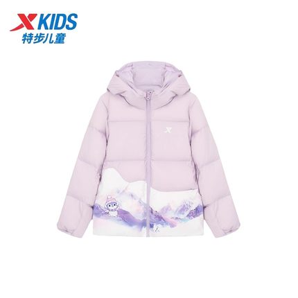 特步儿童女小童羽绒服2025冬季新款正品防寒保暖外套675424193142