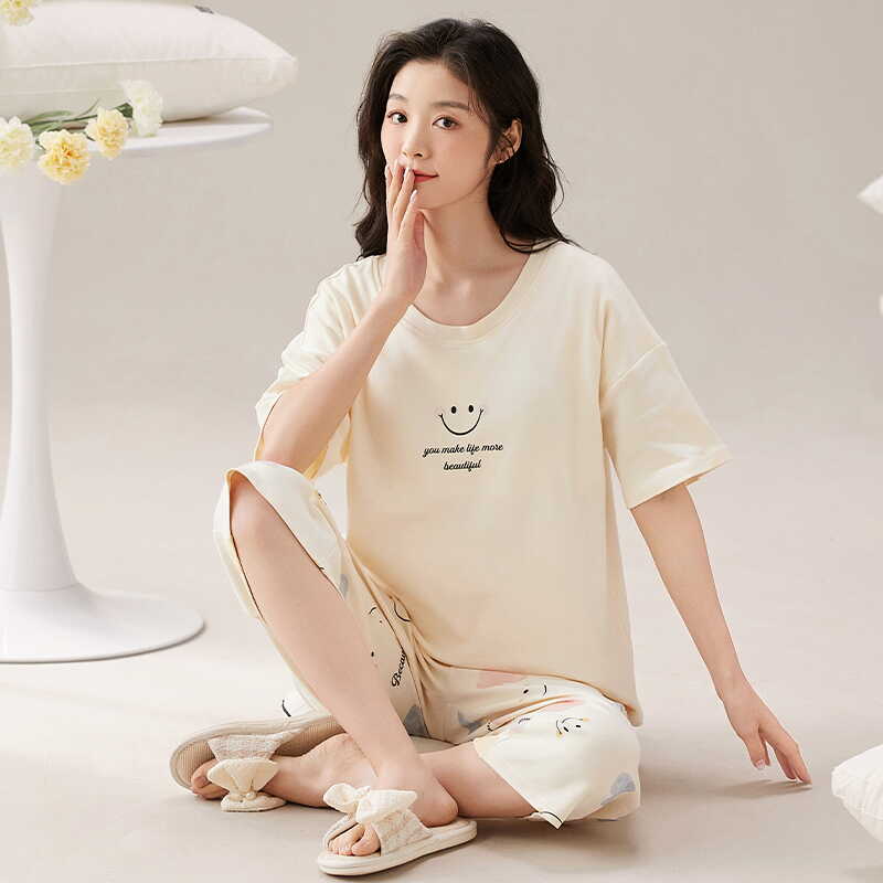 芬腾清女纯棉可外穿家居服