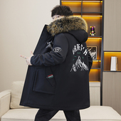 棉服潮流保暖派克服潮牌棉袄中长款 加绒加厚外套男士 秋冬新款 棉衣
