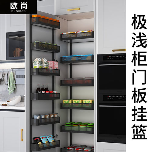 壁挂式置物加改造门板多层餐边柜