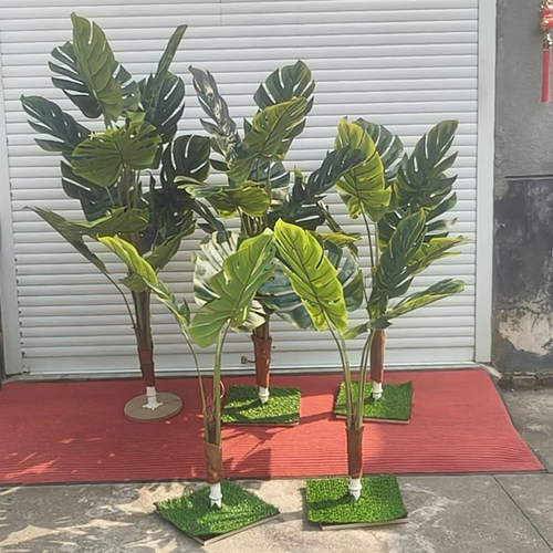 仿真绿植植物树龟背竹叶假装饰花