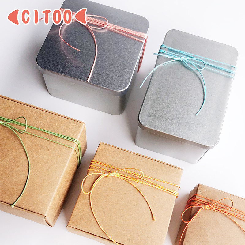 刺栗栗workshop羊毛毡戳戳乐手工diy铁盒 牛皮纸盒对开礼物包装盒