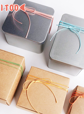 刺栗栗workshop羊毛毡戳戳乐手工diy铁盒 牛皮纸盒对开礼物包装盒