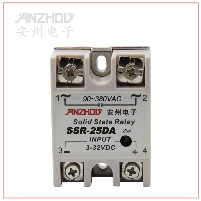 ANZHOU安州电子 SSR-25DA 25A固态继电器