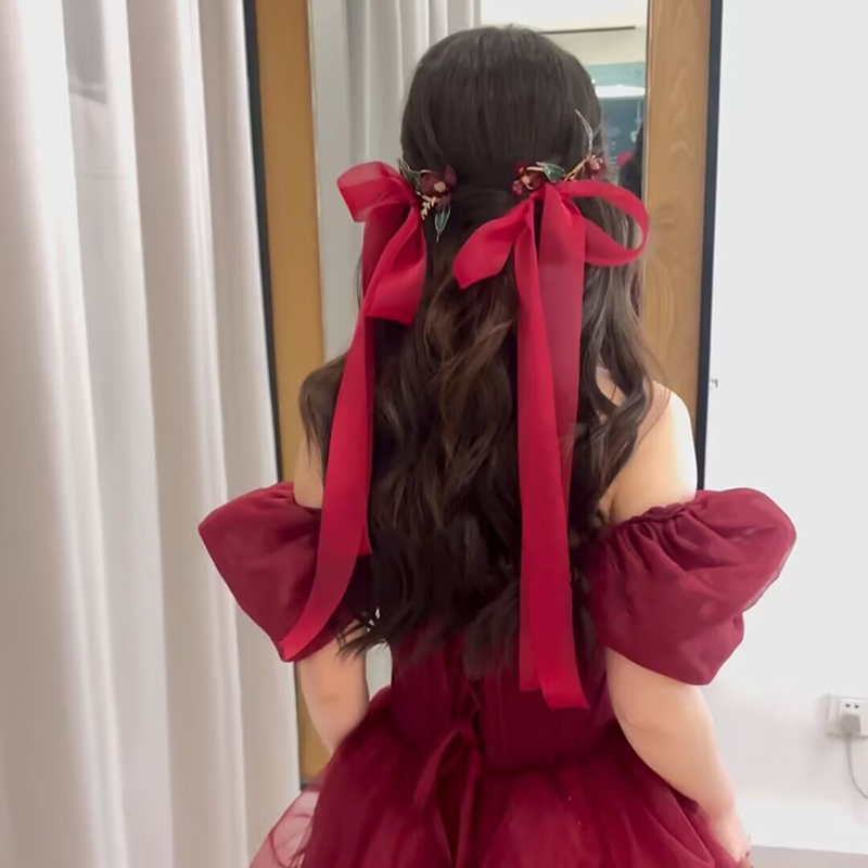 发夹发带娟纱串珠中式复古民族风