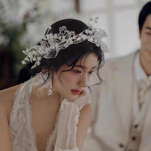 发箍发带蕾丝串珠日韩森系超仙美