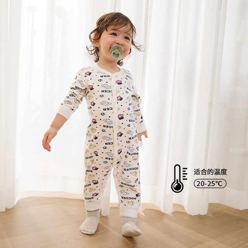 新生儿宝宝纯棉连体衣婴儿睡衣哈衣爬服家居服内穿打底备产男女童