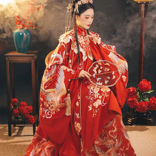 出租 花仙记原创汉服灵犀明制重工刺绣嫁衣凤凰婚服敬酒服出门服