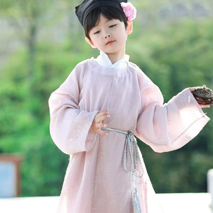 出租 喵小喵汉服 男童宋圆领暗花中国风男孩团体服成童礼服集体服