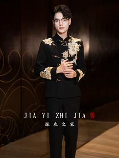 出租男士秀禾服新郎装2025新款接亲婚服中式结婚礼服男西装龙凤褂