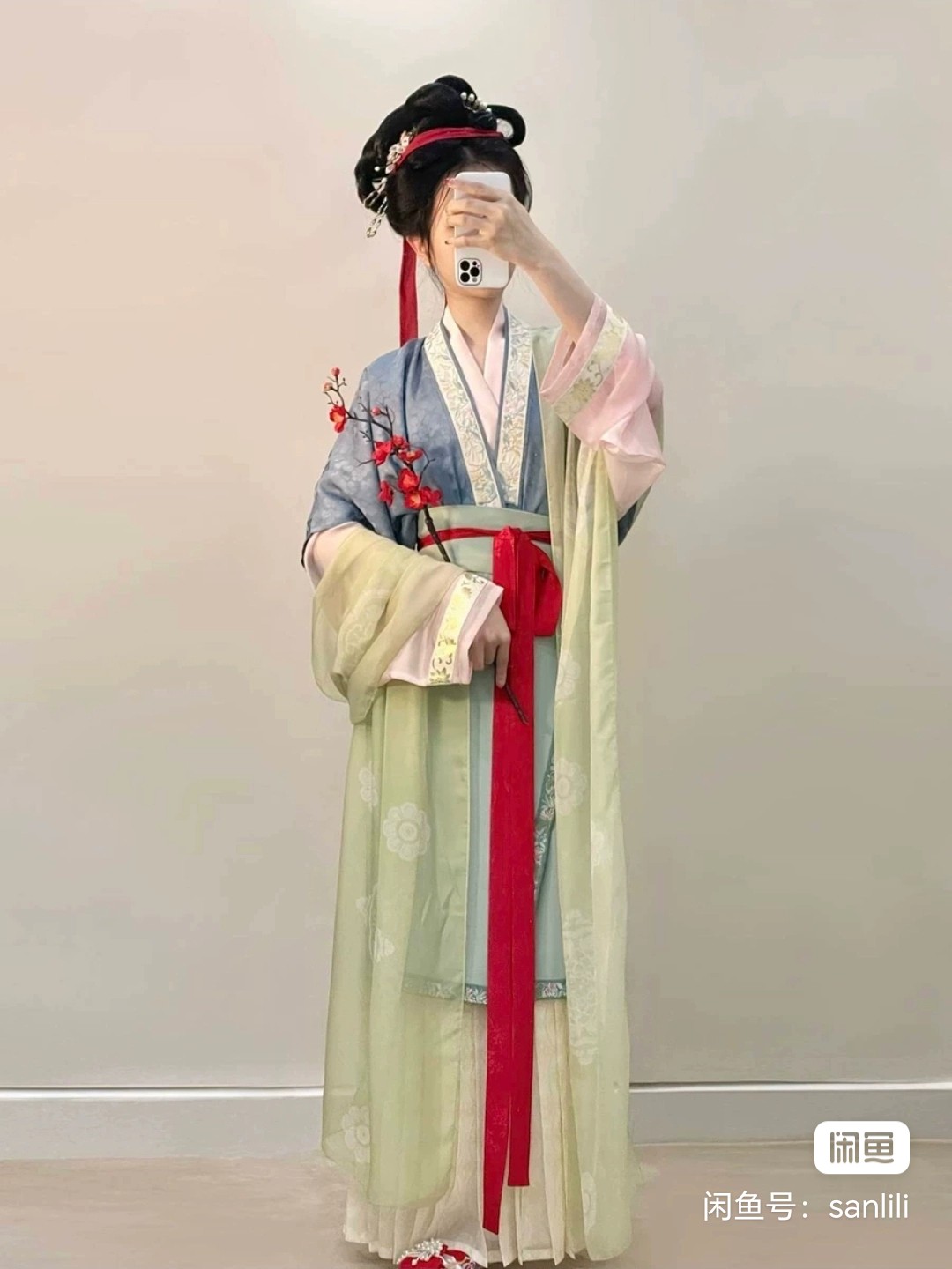 汉服出租 南雅集  仿宋花纹刺汉服套装
