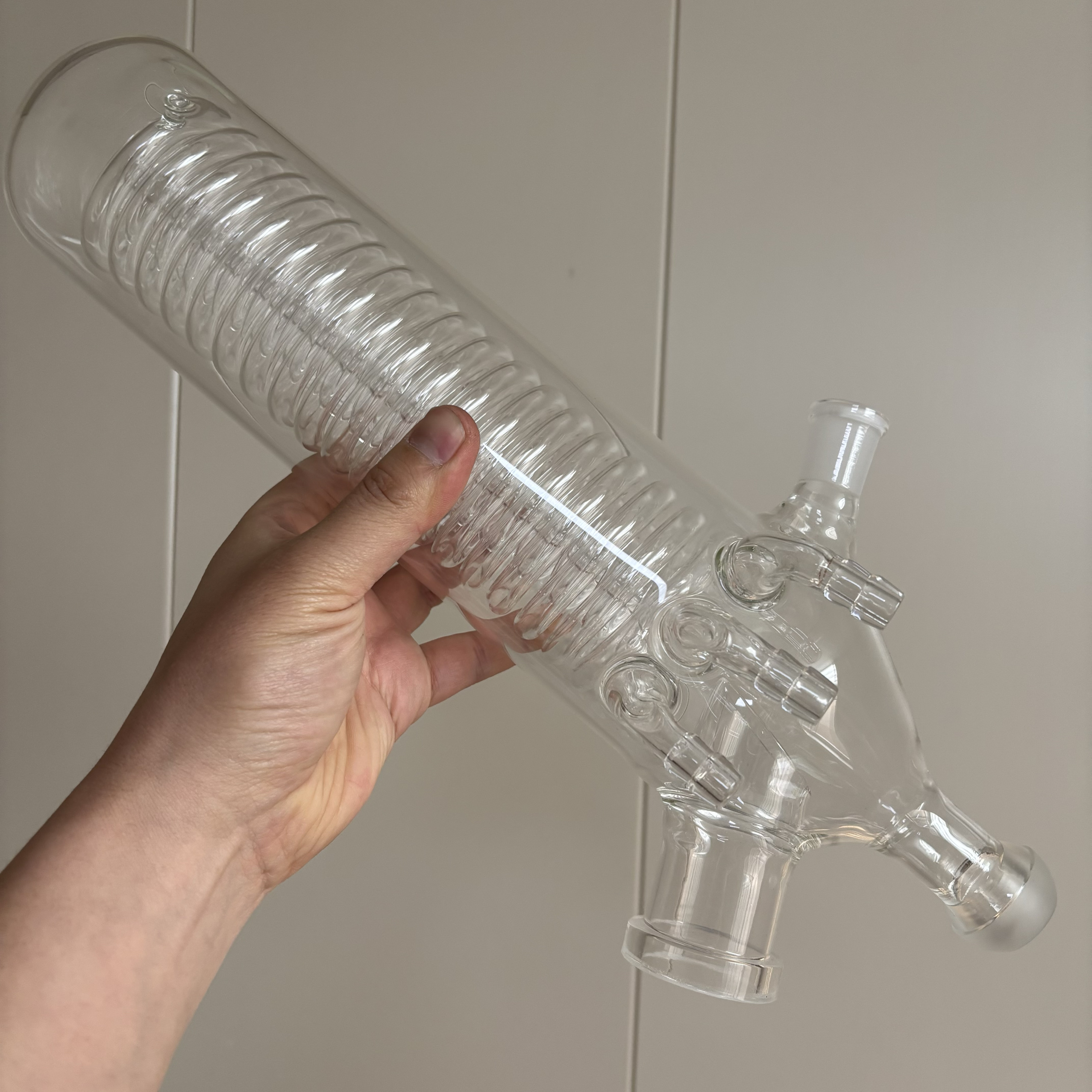 RE-201D/2000A3000A2L3L旋转蒸发器玻璃冷凝管旋蒸配件蛇形冷凝器