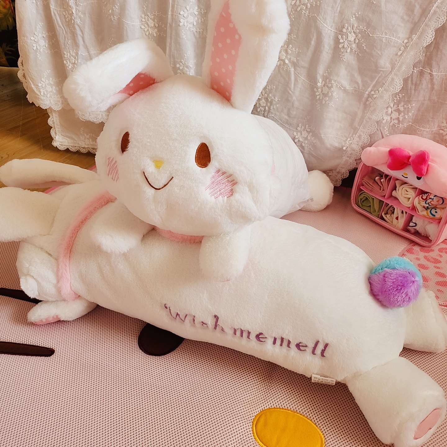 日单兔子长抱枕靠枕午睡枕女生睡觉夹腿幸运兔床头靠背生日礼物,玩具/童车/益智/积木/模型,毛绒/玩偶/公仔/布艺类玩具,淘宝优惠券,粉丝福利购,淘宝优惠卷