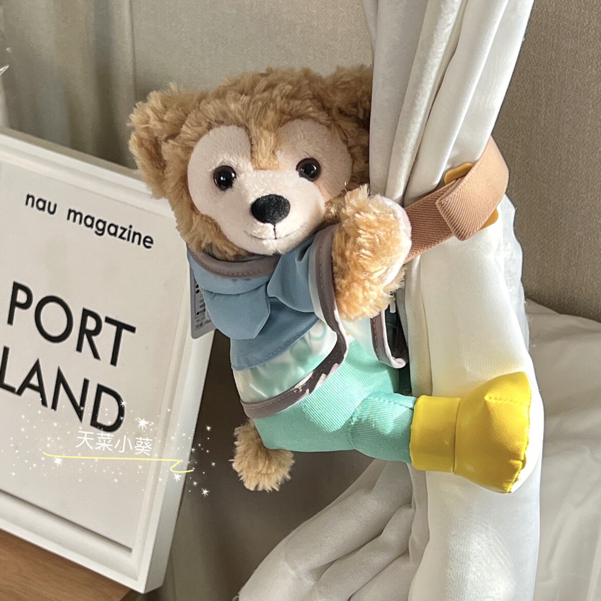 日本东京迪士尼海洋代购2022春日限定雨衣系列正品达菲窗帘扣