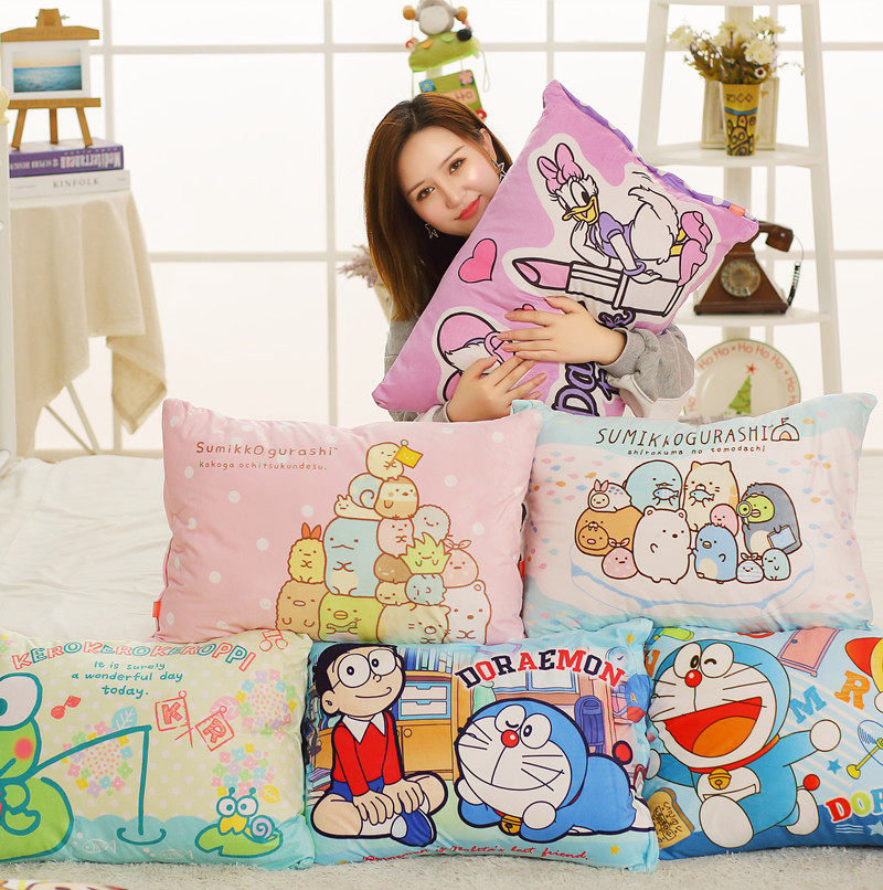 1件代发卡通印花米奇米妮哆啦A梦单人枕套学生枕头套情侣儿童枕套