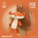 捉趣德瓦狐狸包包挂件可爱好兄弟毛绒玩具书包钥匙扣女孩生日礼物