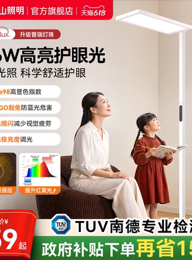 佛山照明立式大路灯全光谱落地护眼灯学习阅读专用台灯钢琴落地灯
