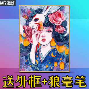 Digital oil paint painting for contouring, coloring book, watercolour, handmade, anti-stress, hand painting, getting rid of boredom