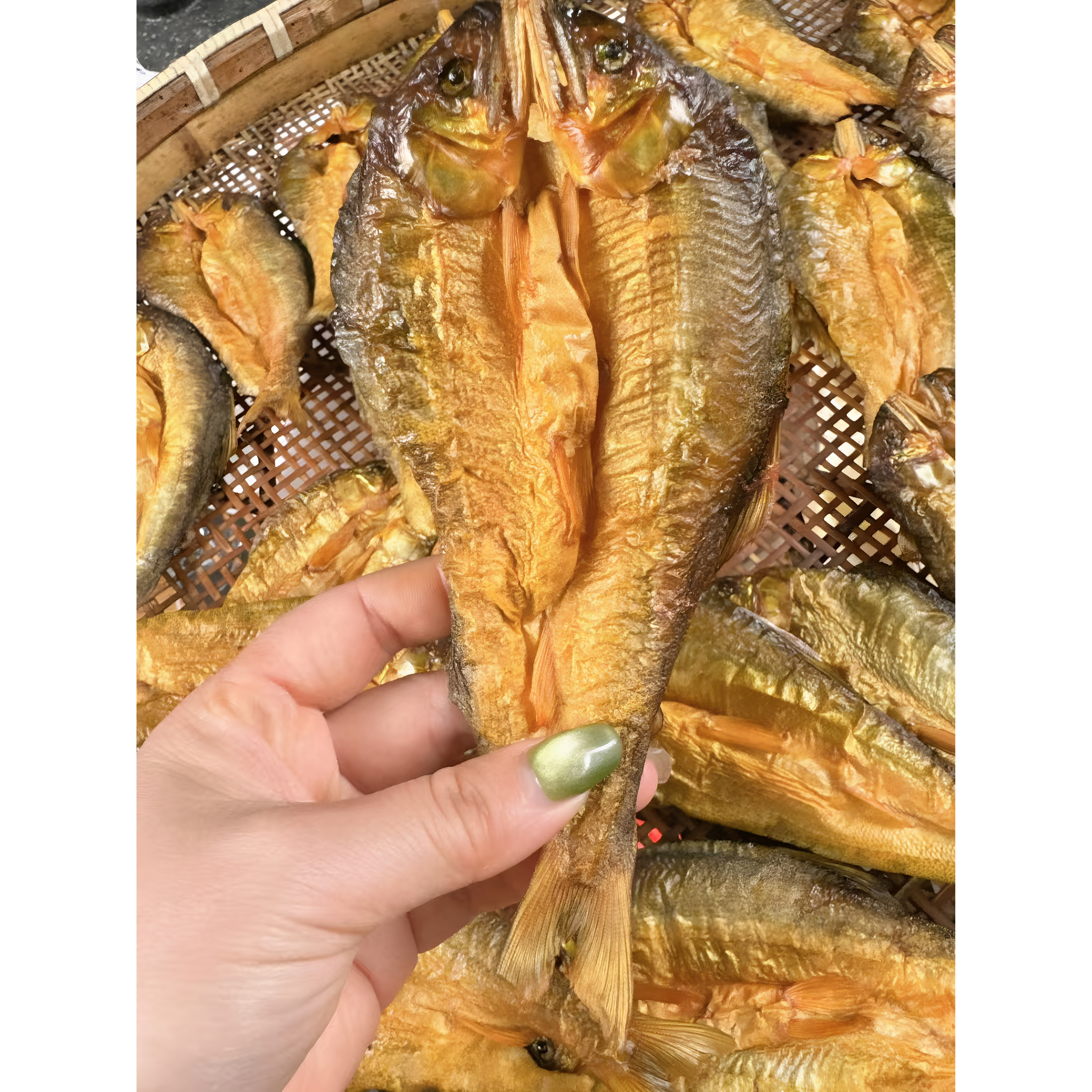 温州泰顺锅焙炭烤米糠熏制开片香鱼干〈18--22〉条500g