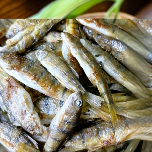 温州泰顺,小溪坑沟,野生炭烤,米糠熏制,条纹小溪石斑鱼干500g