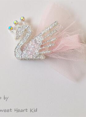 儿童发饰可爱女宝天鹅甜美刘海夹亮仙气鸭嘴夹