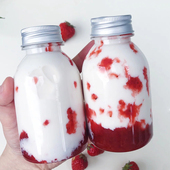 网红杨枝甘露奶茶瓶子果茶瓶小红书推荐 小喜茶果汁瓶子高档塑料瓶