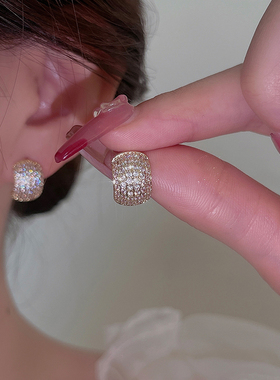 新品轻奢时尚925银针耳钉2025年新款潮ins小众设计网红高级感耳饰