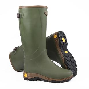 男高筒加绒探险防水防寒雨鞋户外保暖钓鱼水鞋户外打猎雨鞋橡胶靴