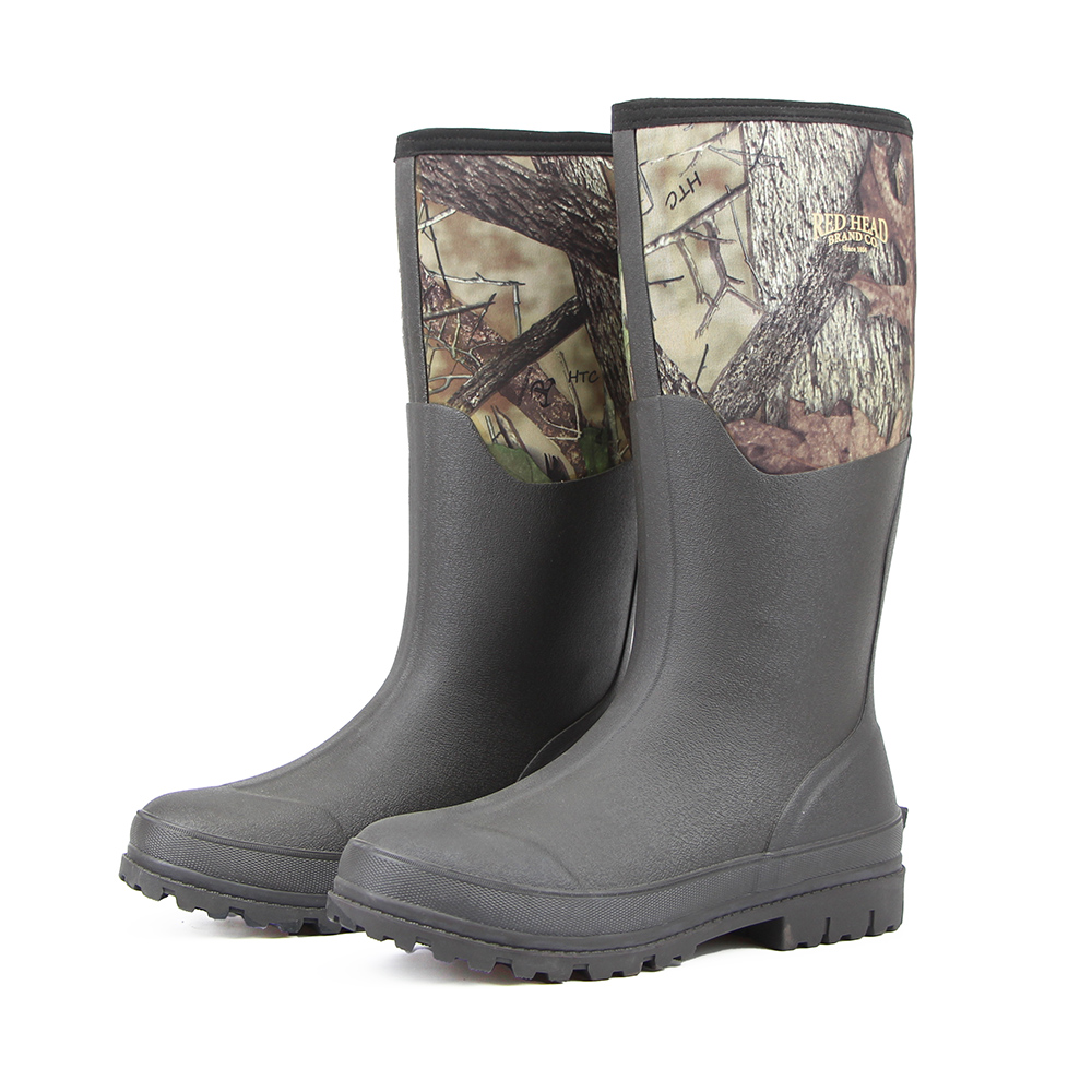 迷彩橡胶水鞋钓鱼鞋高筒男士雨鞋