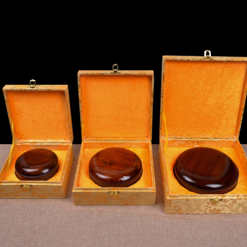 文房四宝肇庆宋坑单打墨海4 5 6寸书法墨池精品木盒带盖砚台端砚