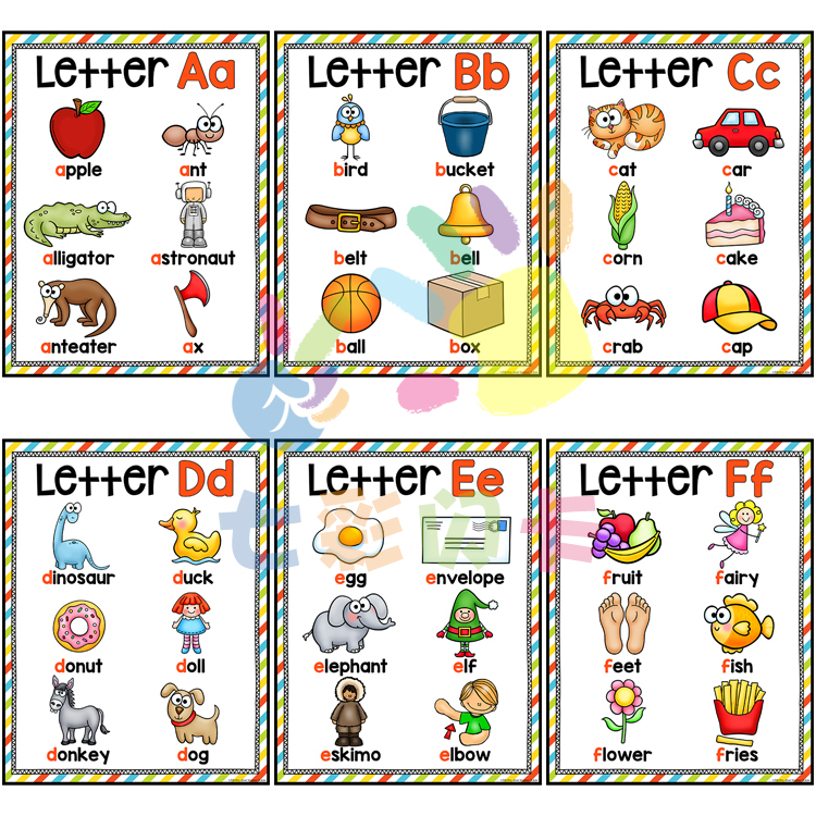 英语字母单词卡片phonics