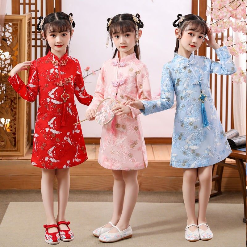 女童旗袍改良夏季公主中国风连衣裙子小女孩2025新款儿童秋冬新款,童装/婴儿装/亲子装,旗袍,淘宝优惠券,粉丝福利购,淘宝优惠卷