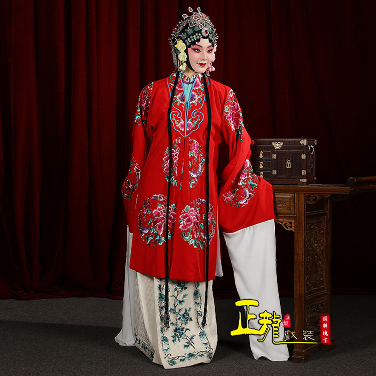 京剧戏曲新款青衣戏服大牡丹女团图片