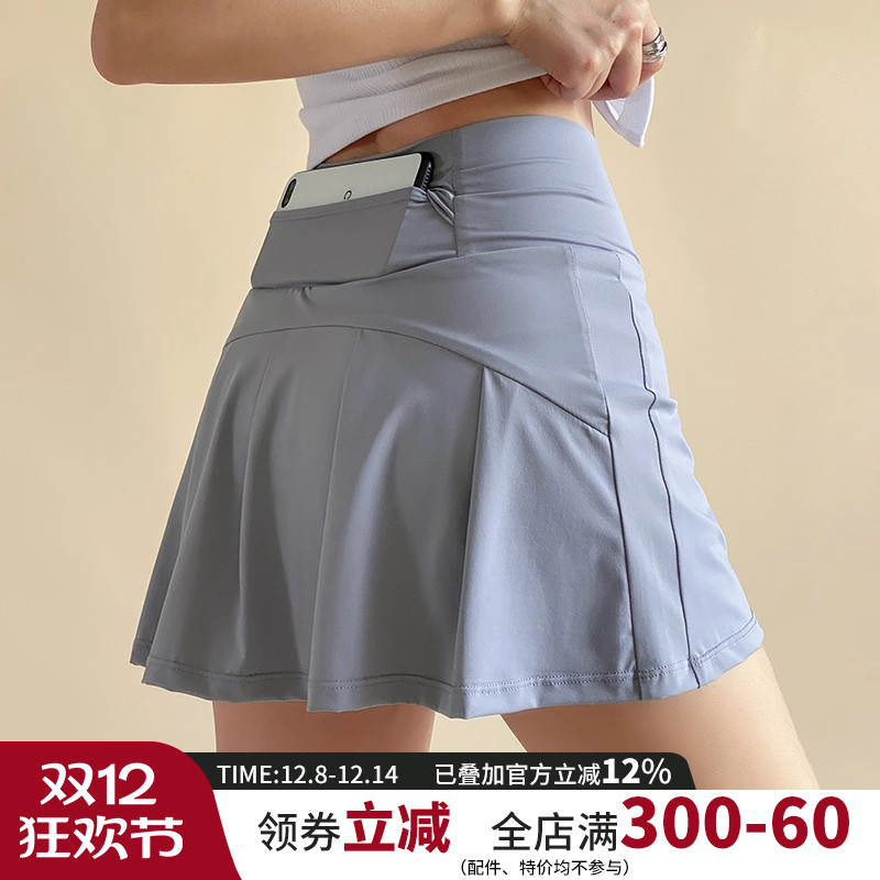 宋站女跑步瑜伽短裤假两件