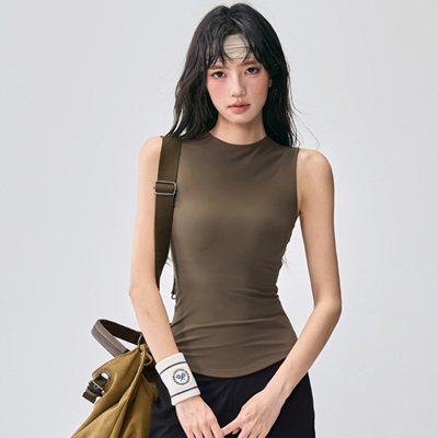 云端贝壳无袖瑜伽服背心