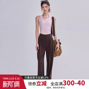 工字带胸垫运动背心女宽防震高强度瑜伽内衣简约美背健身文胸春夏