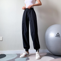 Women's fast running, leisure, high waist, net red fitness pants, autumn thin yoga pants, new