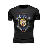 2023夏季新款短袖T恤钱塘3021-228080P75假模黑色，男装T恤，钱塘6011