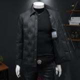 2025冬季新款90%白鸭绒翻领暗花羽绒服钱塘6011-6666P240假模，男装羽绒服，钱塘6011