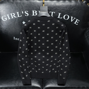 2025年秋冬季新款圓領(lǐng)印花毛衣 錢塘6011 202 P110 沙發(fā)圖片