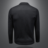 2025秋冬季新款开衫毛衣钱塘60113602P140镂空黑色，男装针织衫/毛衣，钱塘6011