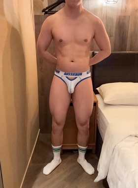 AUSSIEBUM男士低腰前后小镂空网孔透气舒适内裤青年性感U突三角裤