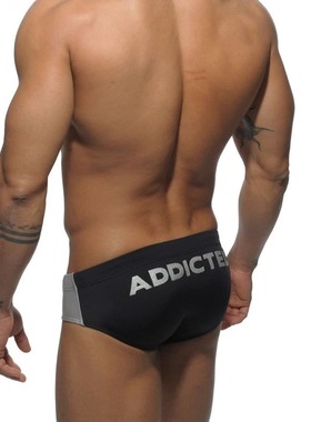 男内裤三角泳裤时尚泳衣罩杯系绳泳裤修身温泉泳裤防尴尬ADDICTED