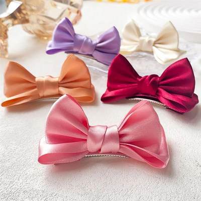 2Pcs/set Bow Hair Clip Girl Kids Cute Hair Bands Hair Access