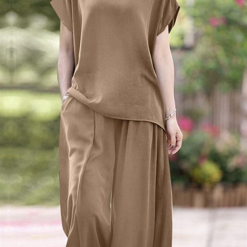 ZANZEA Oversized Summer Trousers Suits 2PCS Women Matching S