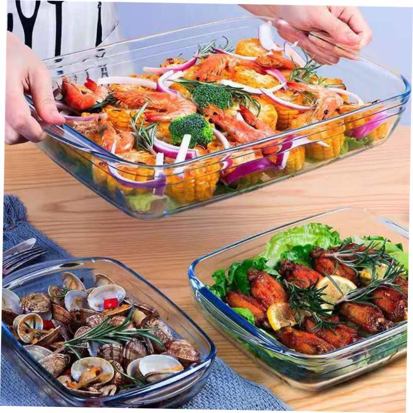 Toughened Pyrex baking tray family fish dish oblong for oven 餐饮具 盘 原图主图