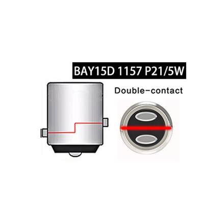 2pcs High Power LED Car Light Accessory PY21W BAU15S BA15S