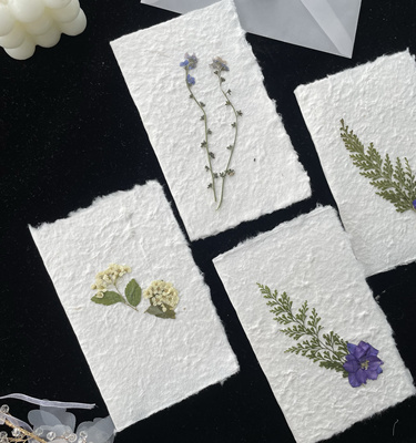 西式婚礼致词伴娘伴郎邀请卡手工压花真花伴手礼教师节贺卡感谢卡