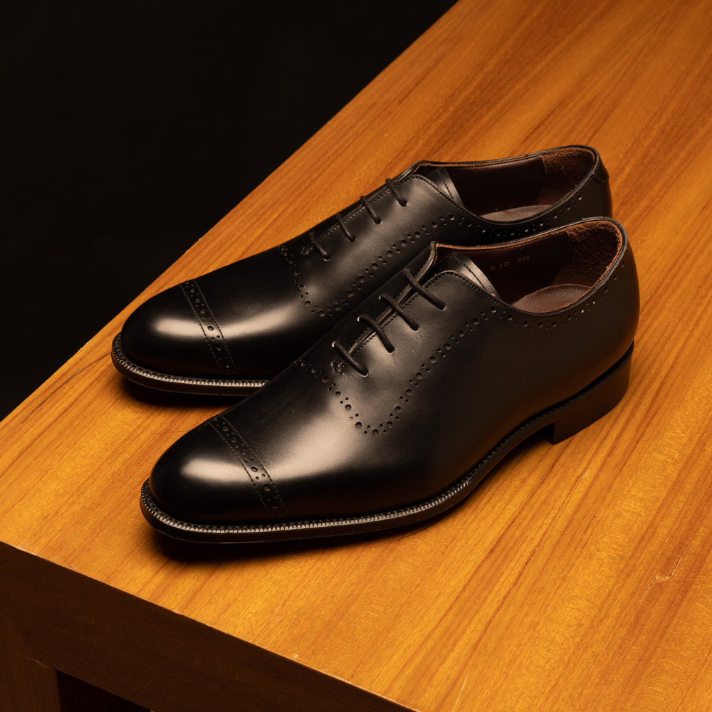 马氏老铺牛皮底系带整皮帮面传统手工线缝男式皮鞋mg101-012