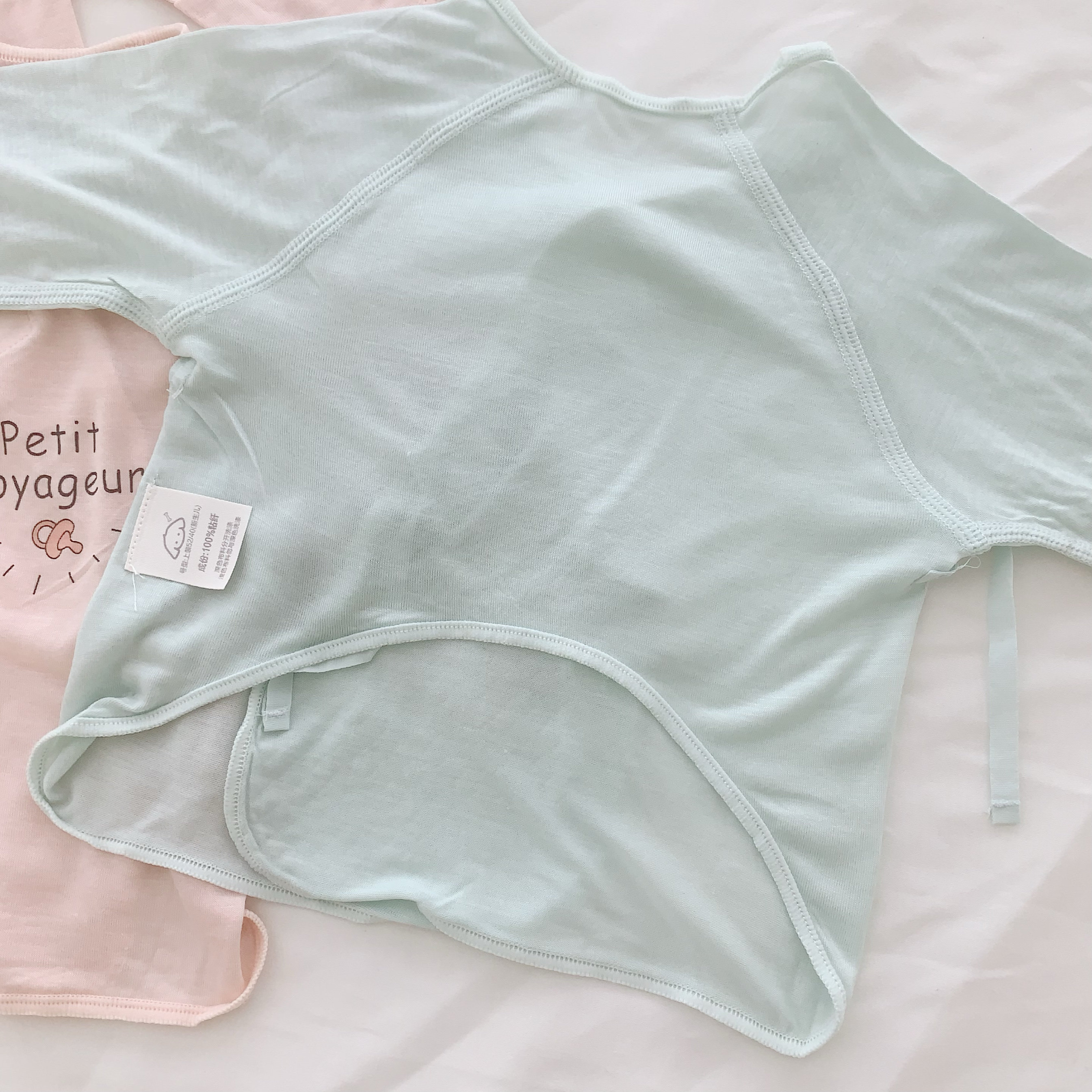 2 PIECES NEWBORN BABY CLOTHES HALF BACK CLOTHES SUMMER NEWBORN BABY COTTON TOPS AND MONK CLOTHES DIG BACK CLOTHES BONELESS